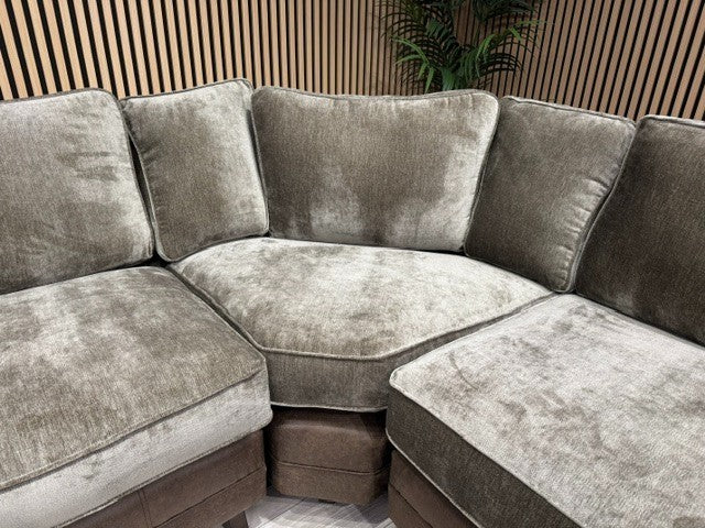 Oakfurnitureland DARWIN 2 Corner 2 Large Fabric Corner Sofa - RRP £2899