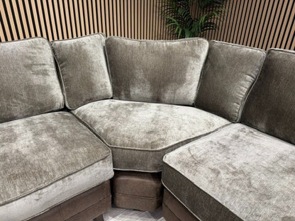 Oakfurnitureland DARWIN 2 Corner 2 Large Fabric Corner Sofa - RRP £2899