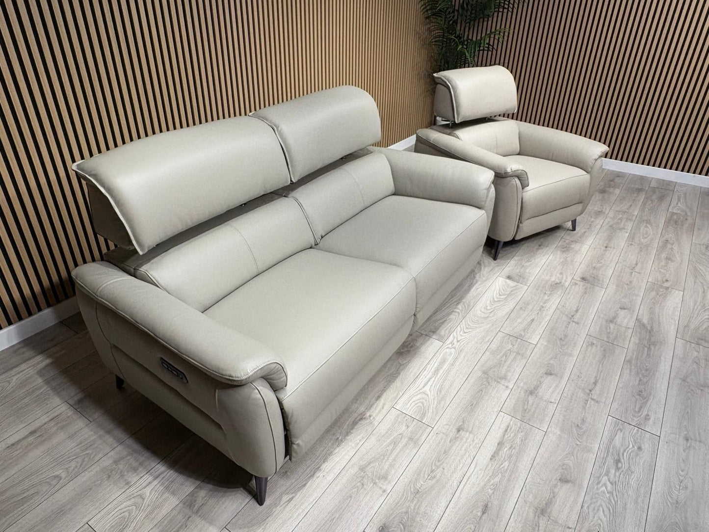 Furniture Village JUDE Style Leather 3 Seater Sofa + Armchair Set - RRP £4,490