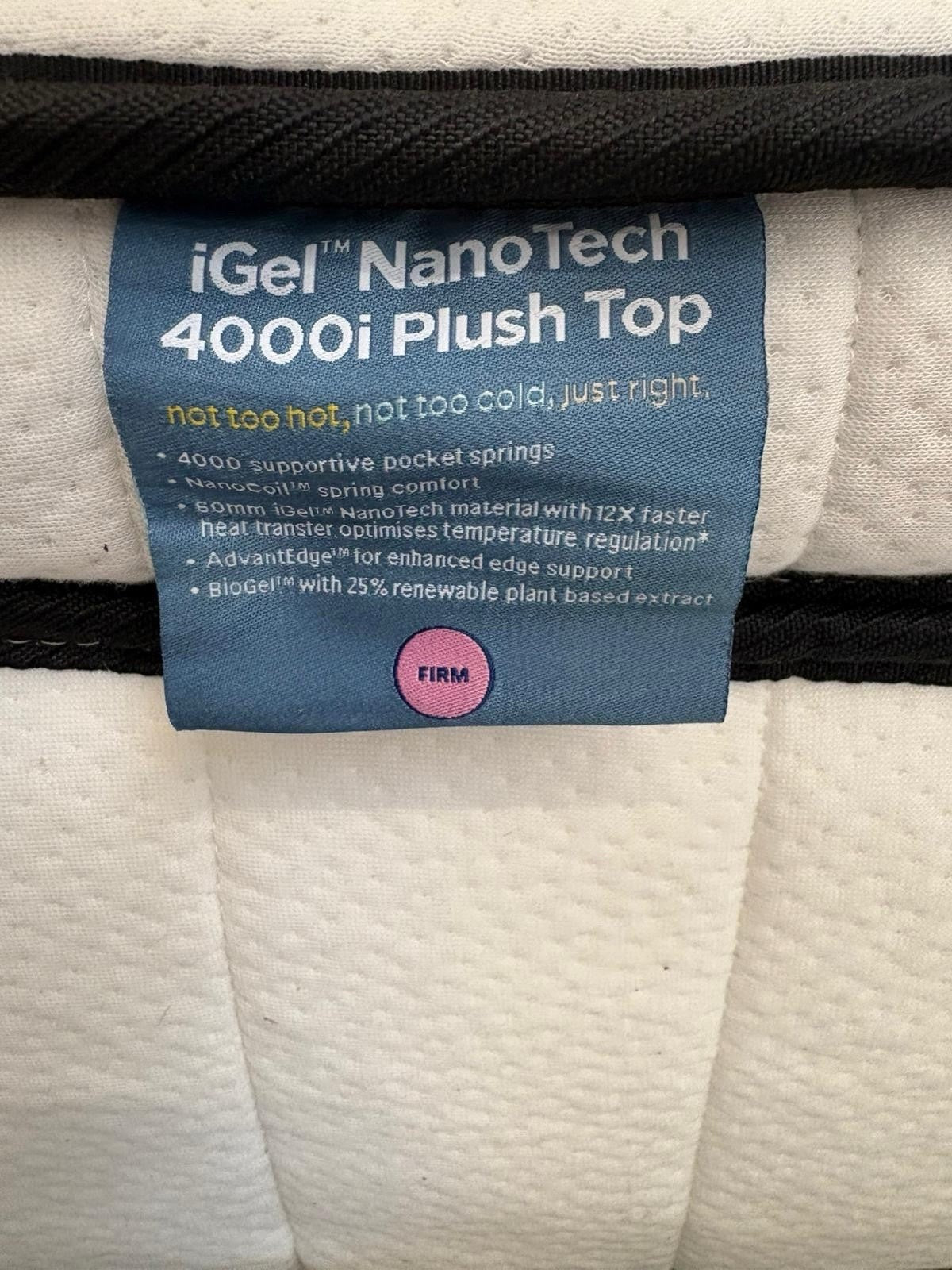IGEL Nanotech 4000i 5ft Kingsize Mattress, Firm - RRP £1,899