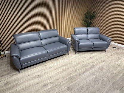 Furniture Village JUDE Style Leather 3 + 2 Seater Power Sofa Set - RRP £4,690