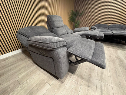ORLANDO Fabric 3 Seater + 2 Seater Power Recliner Sofa Set - RRP £3398