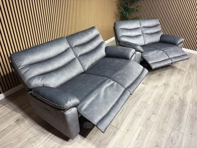 DFS Toledo Fabric 3+2 Seater Power Sofa Set RRP £2598