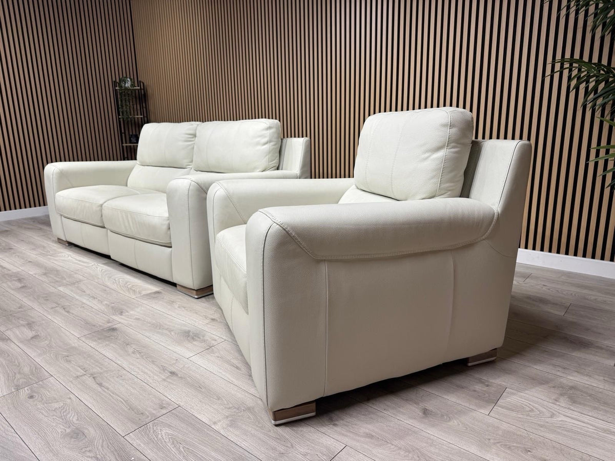 ScS Sisi Italia LUCCA Leather Power Recliner Sofa + Armchair Set - RRP £4298