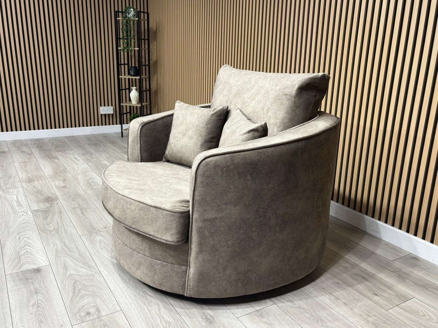 DFS - CHERISHED Style Fabric Swivel Armchair, Formal Back - RRP £949