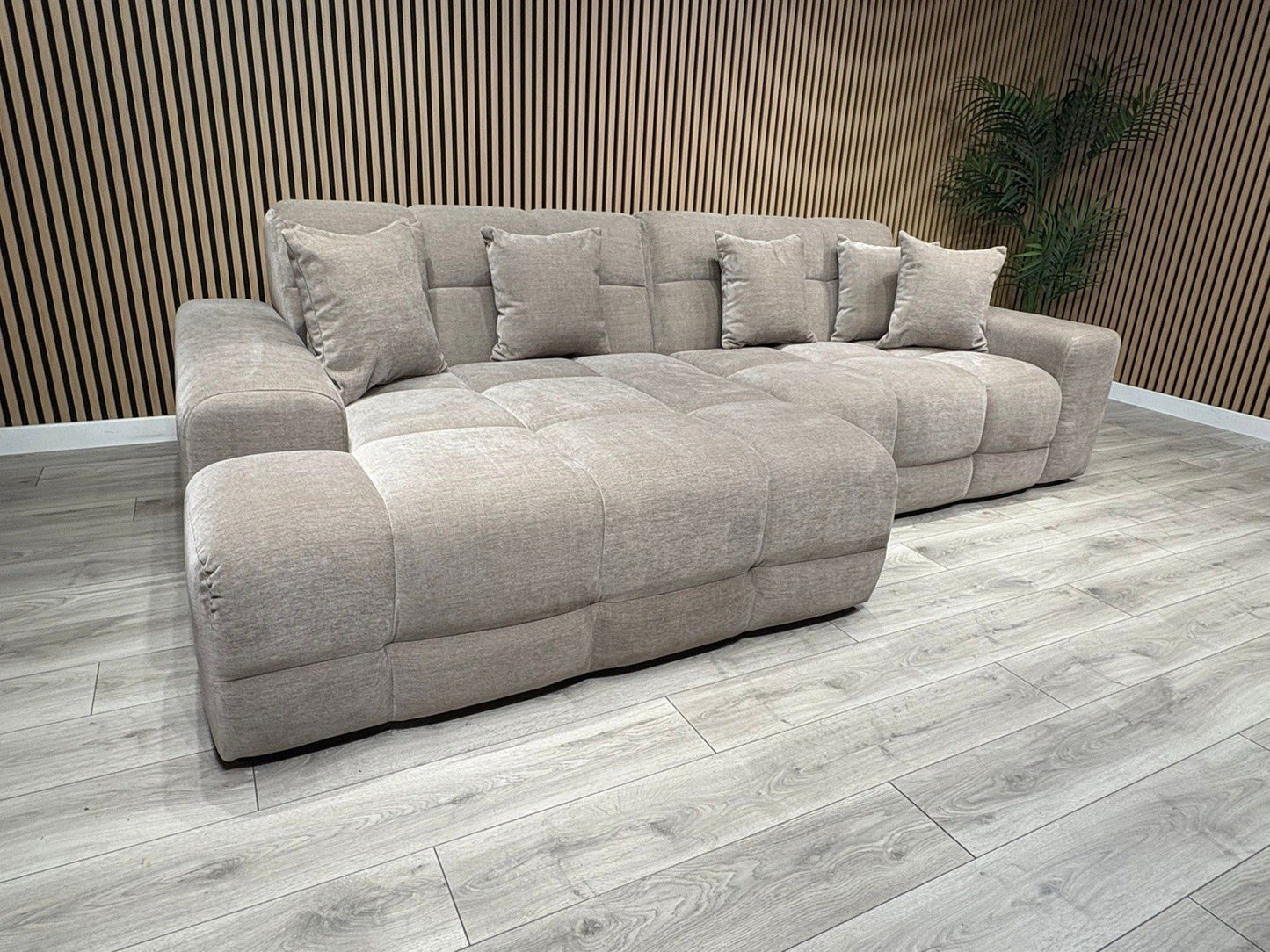 EVE CLOUD Large Fabric 3 Seater LHF Chaise Corner Sofa - RRP £2,299