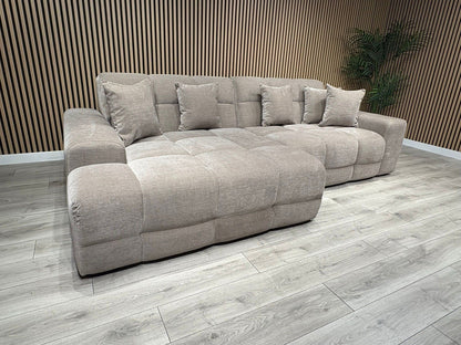 EVE CLOUD Large Fabric 3 Seater LHF Chaise Corner Sofa - RRP £2,299