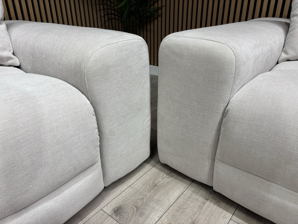 EVE CLOUD Large Fabric 4 Seater Sofa + Armchair, Natural - RRP £2,998