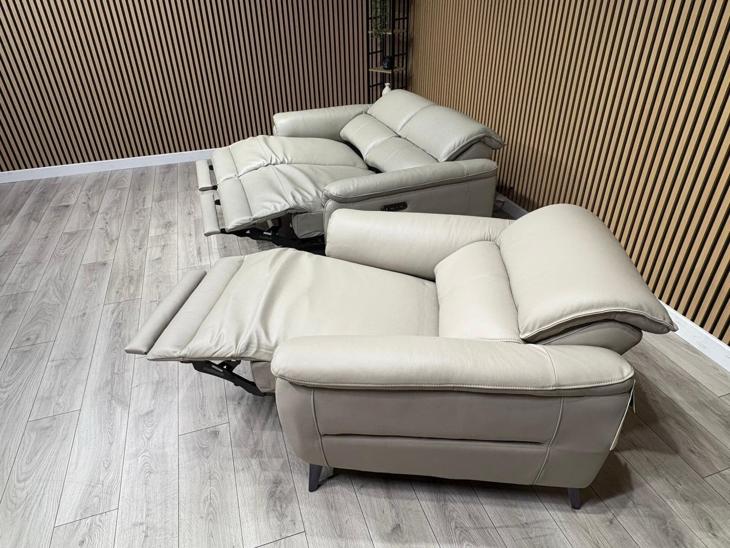 Furniture Village JUDE Style Leather 2 Seater Sofa + Armchair Set - RRP £4,440