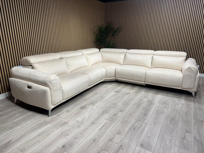 ScS GATTOLINO Fabric Power Recliner Corner Sofa, Manual Head Tilt - RRP £2,999