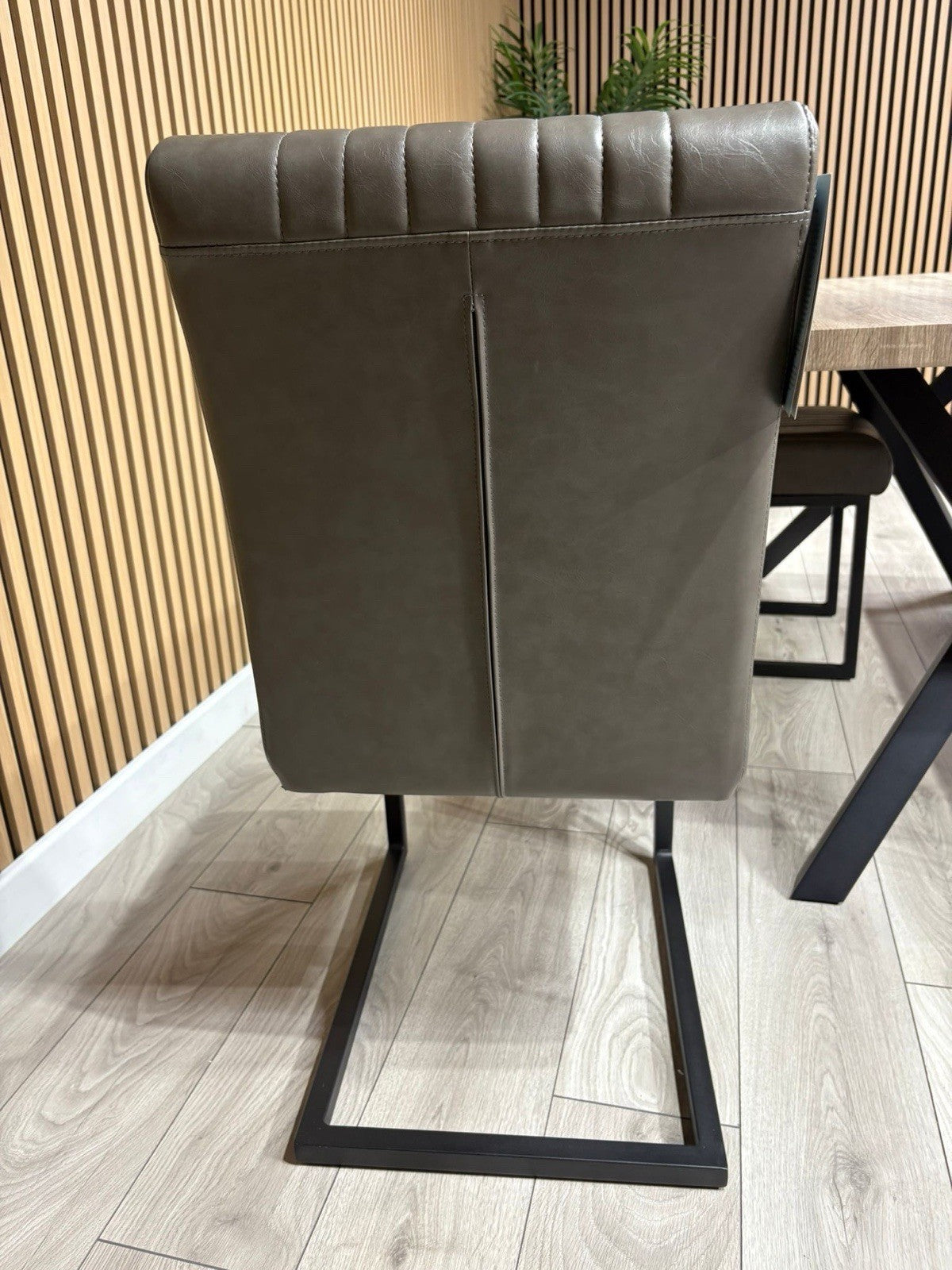 NEXT Sample - RIGA Industrial Dining Table + Bench + 2 x Chairs - RRP £1,899