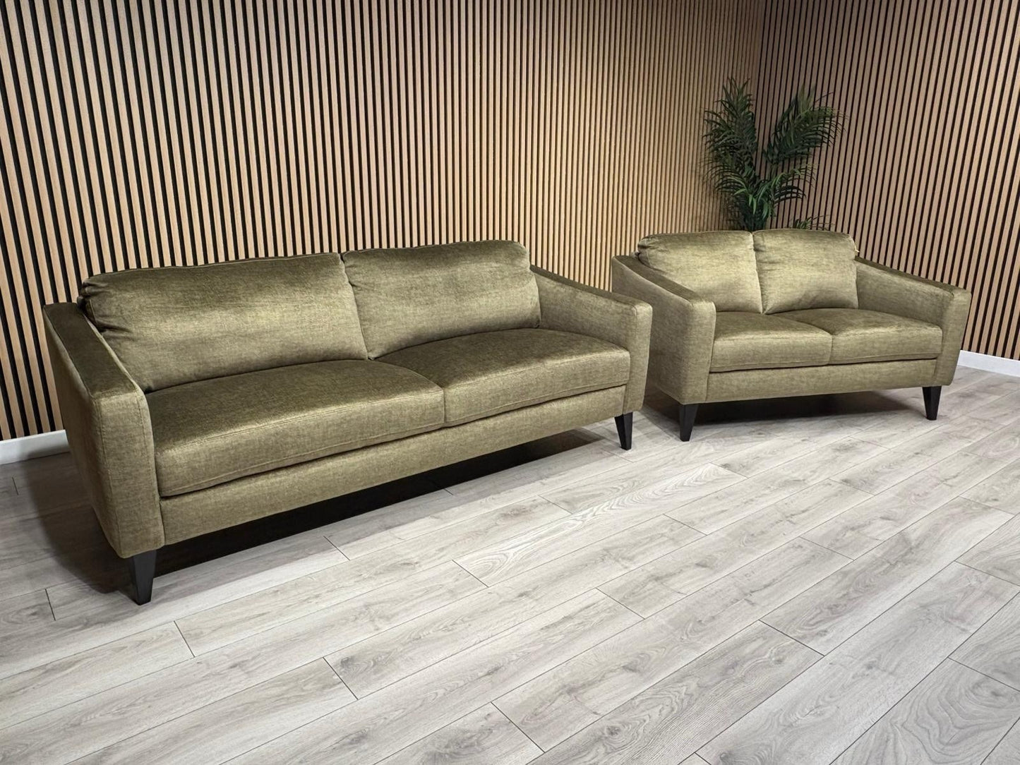 John Lewis BAILEY Style Fabric 3 Seater + 2 Seater Sofa Set, Olive - RRP £2,978