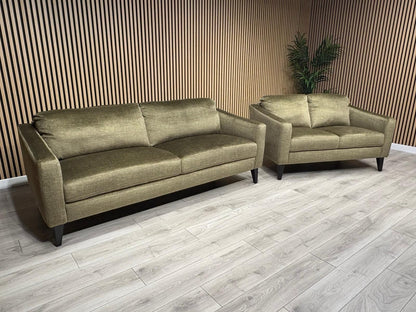John Lewis BAILEY Style Fabric 3 Seater + 2 Seater Sofa Set, Olive - RRP £2,978