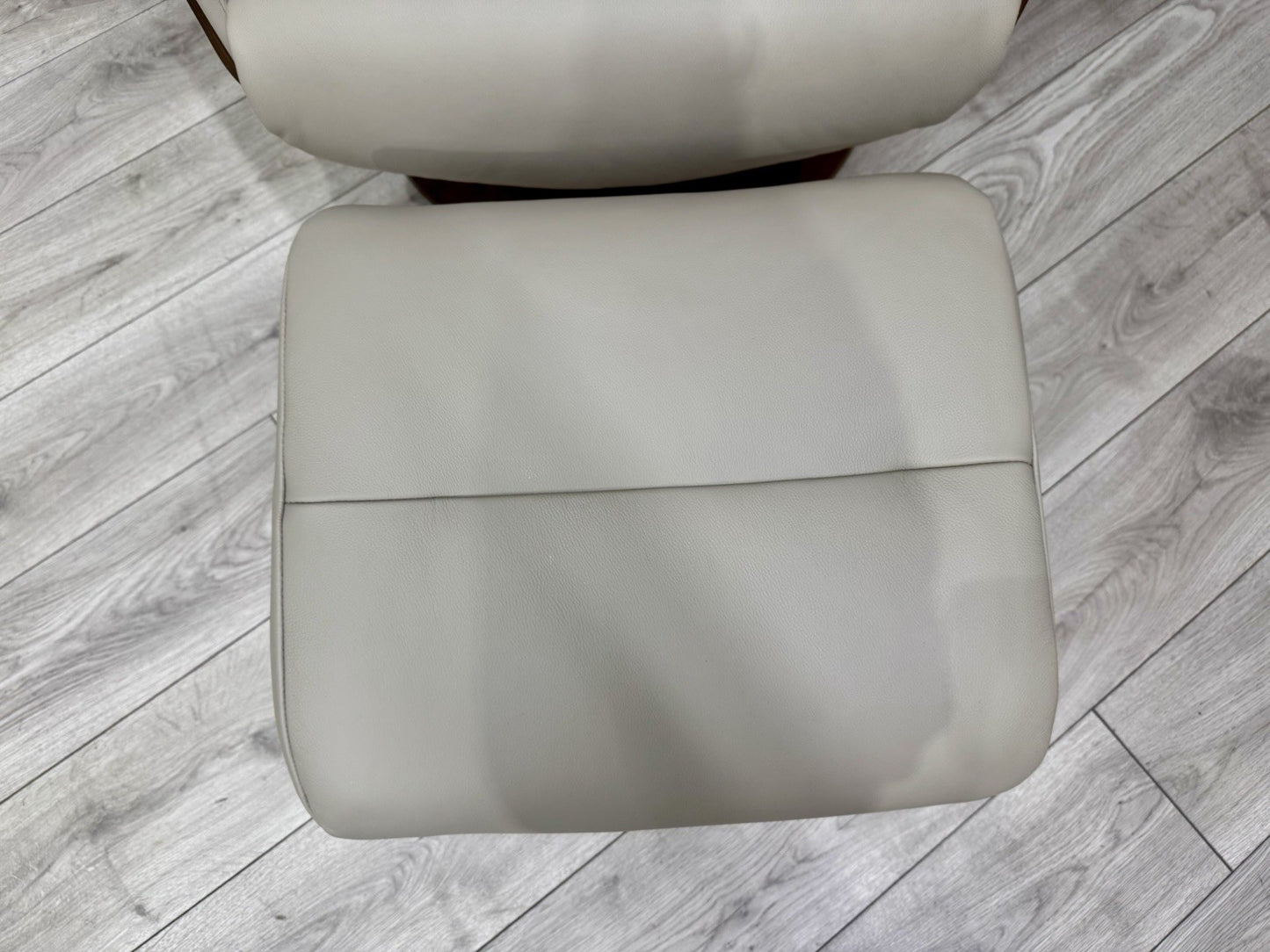Furniture Village Tallinn Leather Swivel Chair and Footstool - RRP £1395
