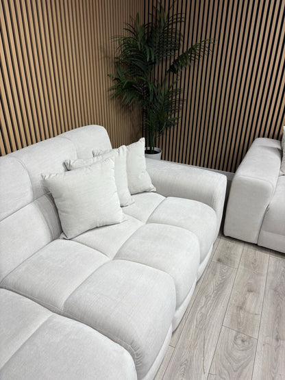 EVE CLOUD Large Fabric 4 Seater Sofa + Armchair, Natural - RRP £2,998