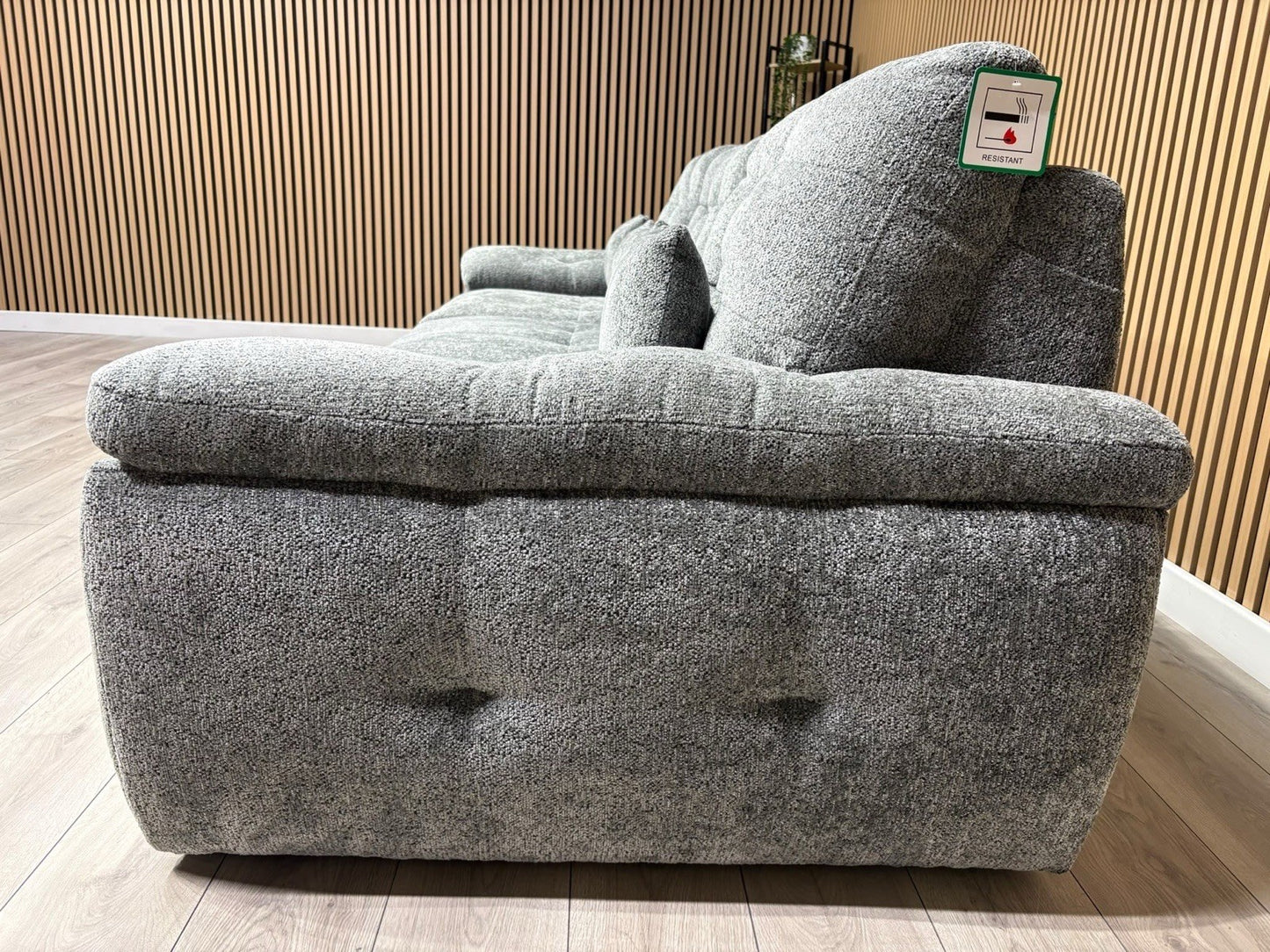 Dallas Electric Power Chaise Grey 3 Seater Sofa Bed - RRP £2500