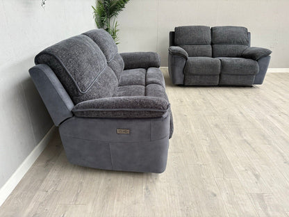 DFS Fontaine 3 Seater + 2 Seater Power Recliner Sofa Set  - RRP £1,978