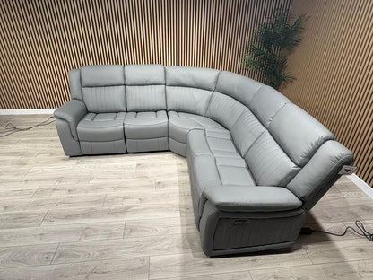 DOMINO Leather Modular Corner Sofa Set, Power Recliners - RRP £2,995