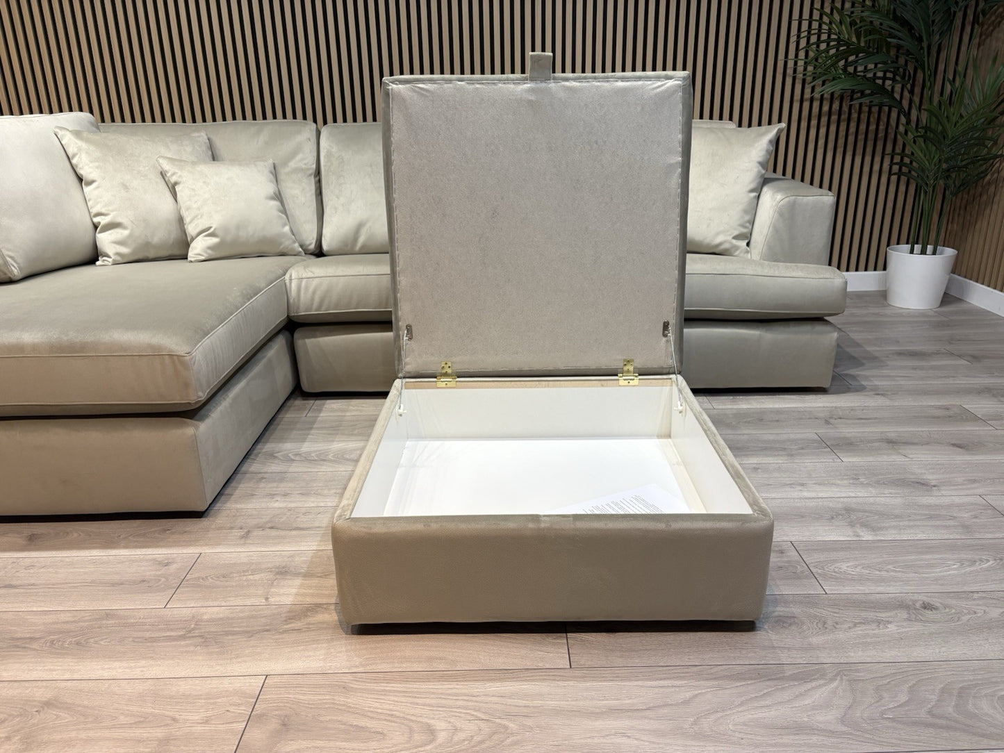 NEXT - STRATUS Fabric LHF Corner Chaise Sofa + Footstool - RRP £2,698