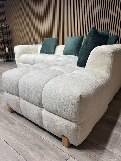 GENOA Large Fabric RHF/LHF Open End Chaise Corner Sofa - RRP £2,499