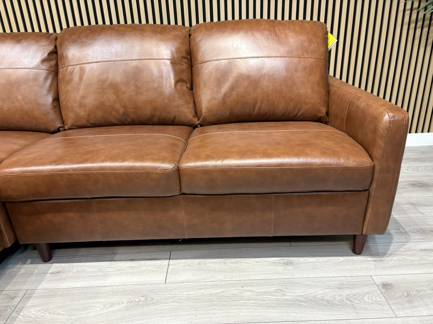 John Lewis BAILEY Style Leather 2 Corner 2 Sofa, Tan - RRP £3,679