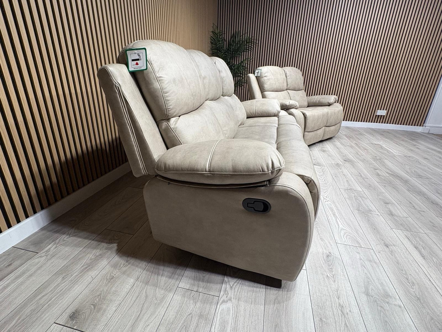 Boston Fabric 3 + 2 Seater Sofa Set, Manual Recliners - RRP £1999