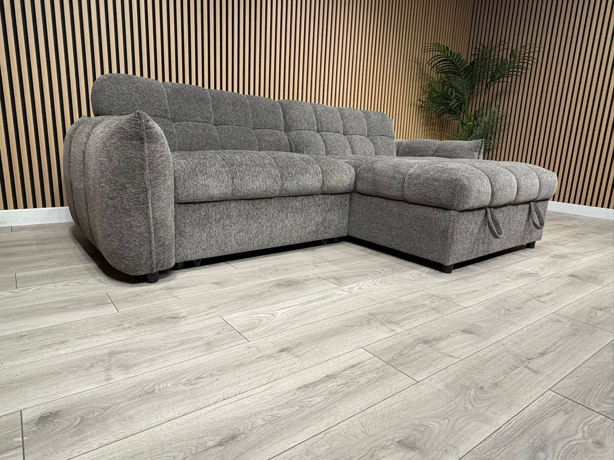 CAMDEN Premium Fabric RHF or LHF Chaise Sofa Bed with Storage - RRP £1595