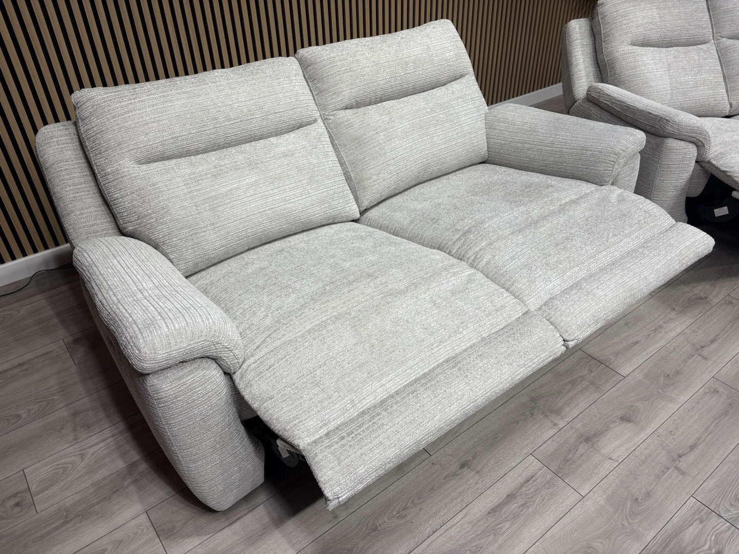 NAVONA 3 Seater + 2 Seater Fabric Sofa Set, Power Recliners - RRP £3,298