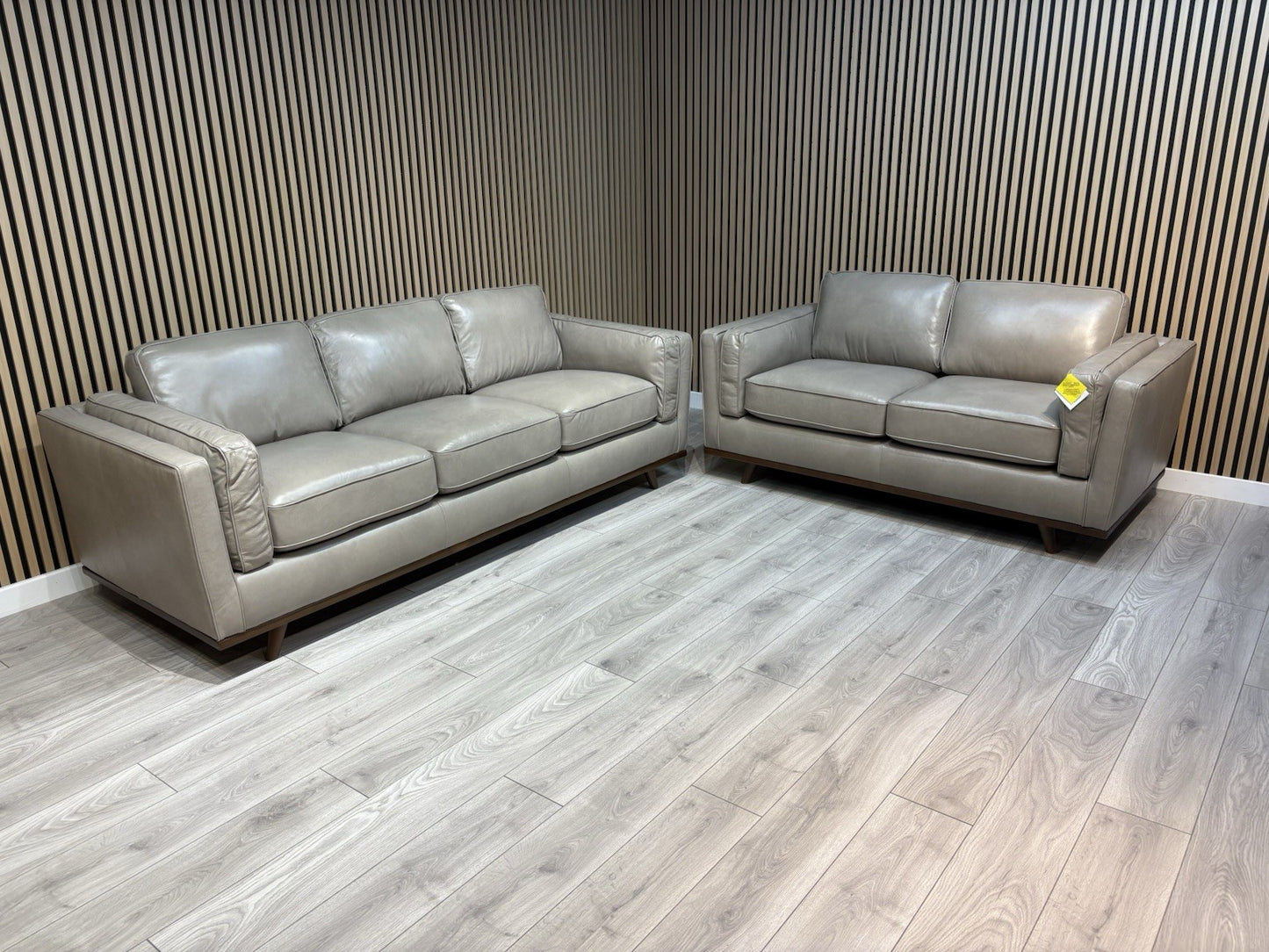 John Lewis Sample VALENCIA 3 Seater + 2 Seater Leather Sofa Set - RRP £4,398