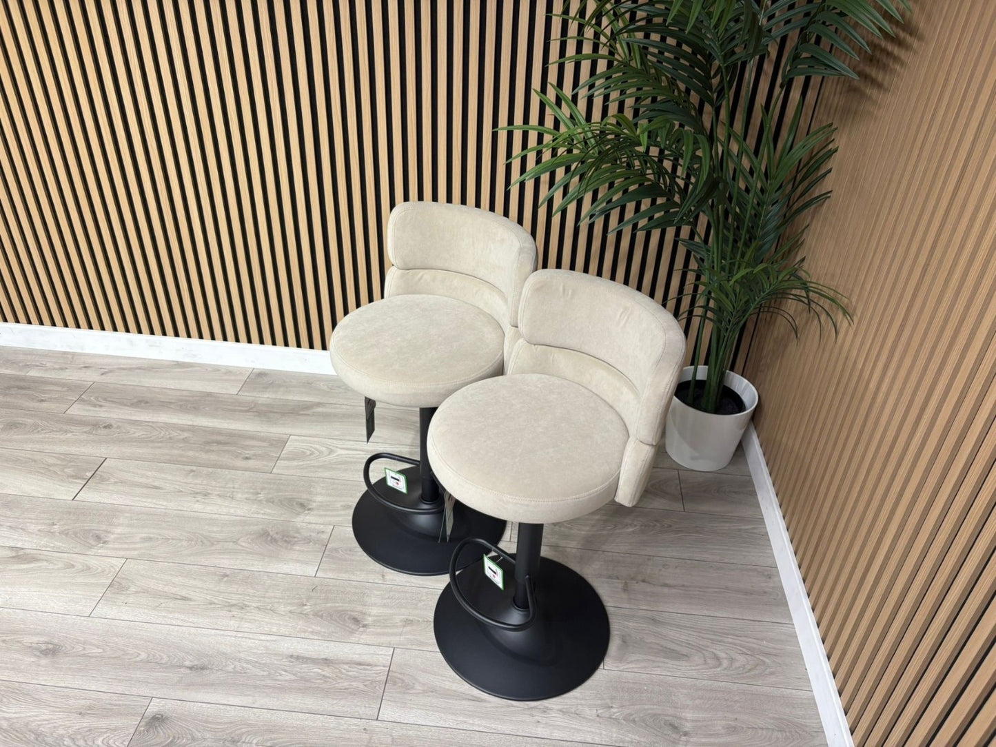 NEXT Sample - Brushed Velvet Cream Bar Stool