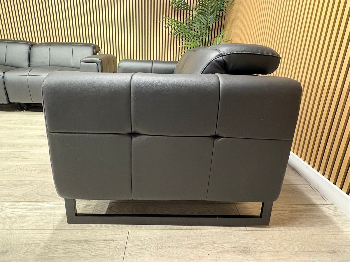 MARELLA 3 Seater + 2 Seater Power Recliner Leather Sofa Set RRP £4399