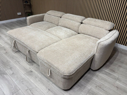 WINDSOR Premium Fabric LHF or RHF Chaise Sofa Bed with Storage - RRP £1399
