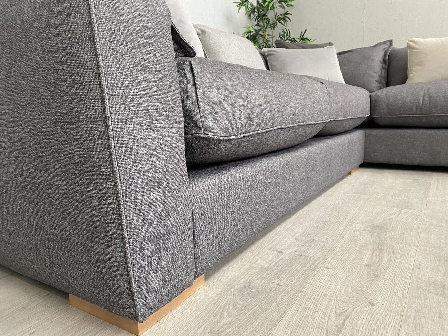 Sofology - GAIA Fabric RHF Open End Corner Sofa, Grey Slate Mix - RRP £3,499