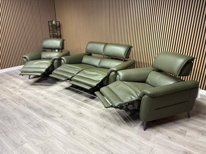 Furniture Village JUDE Style Leather 2 Seater Sofa + 2 x Armchairs - RRP £6,485