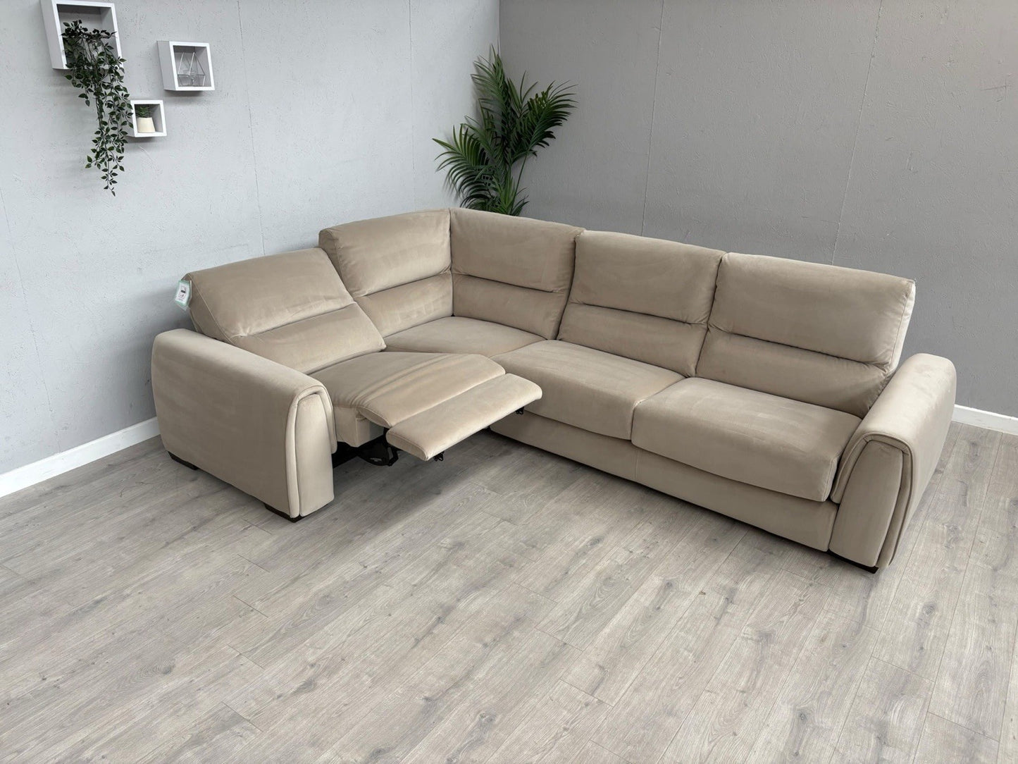 F.V Flex LHF Corner Sofa Bed with Power Recliner & Storage Arms - RRP £2945