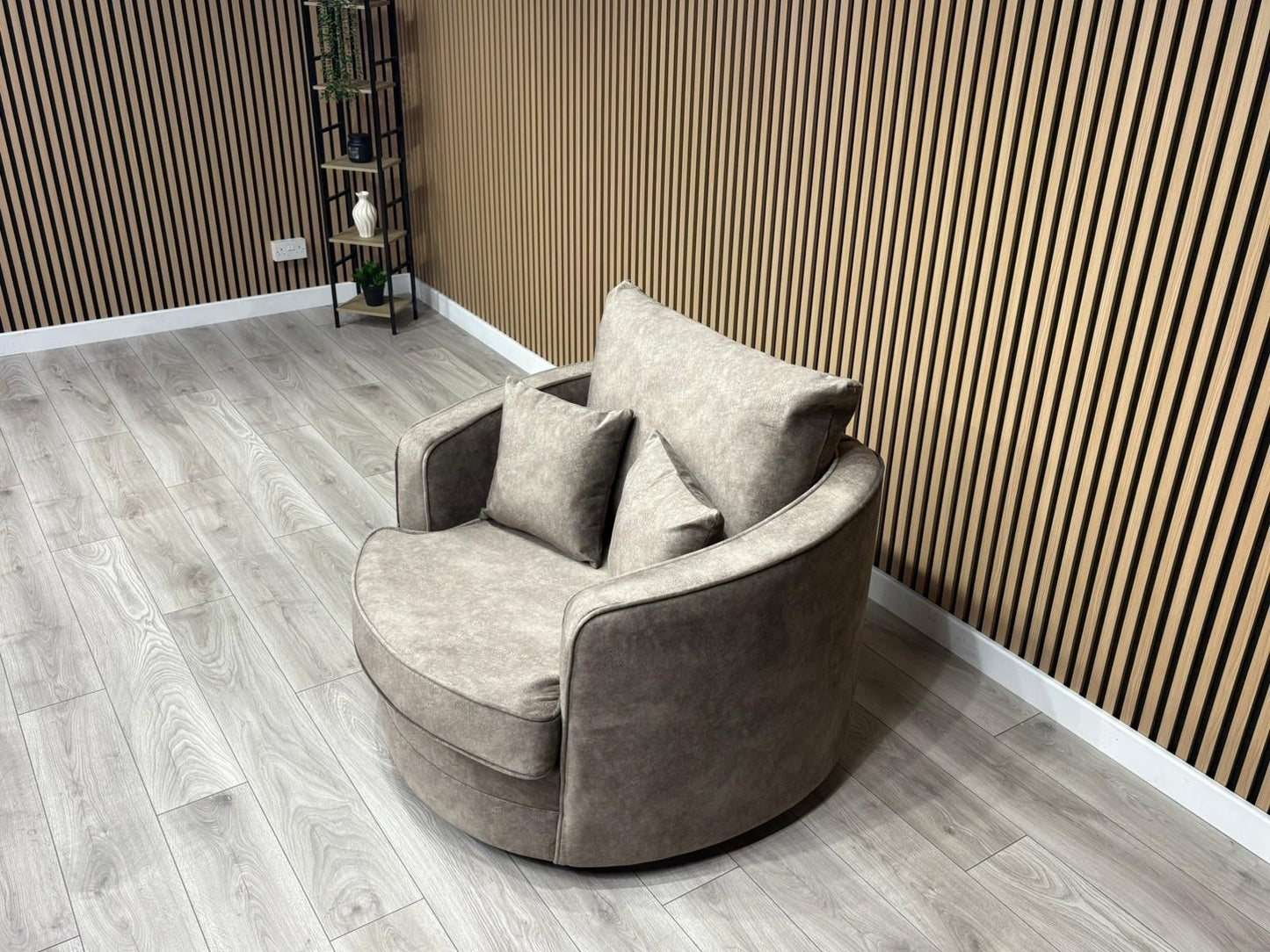 DFS - CHERISHED Style Fabric Swivel Armchair, Formal Back - RRP £949
