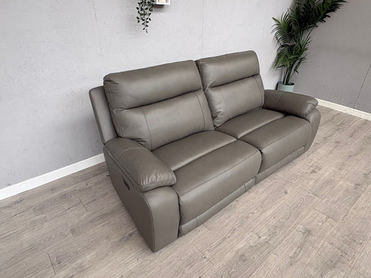 DFS Model Leather 3 Seater Power Recliner Sofa - RRP £1599