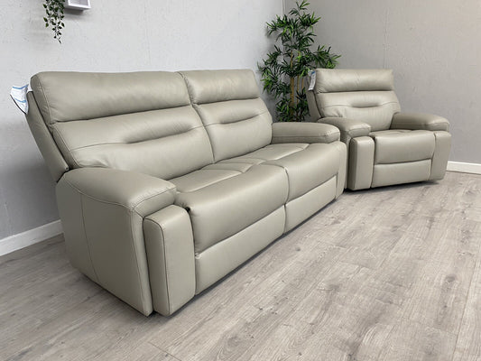 Furniture Village CINEMAX Leather 3 Seater Sofa + Armchair - RRP £2,890