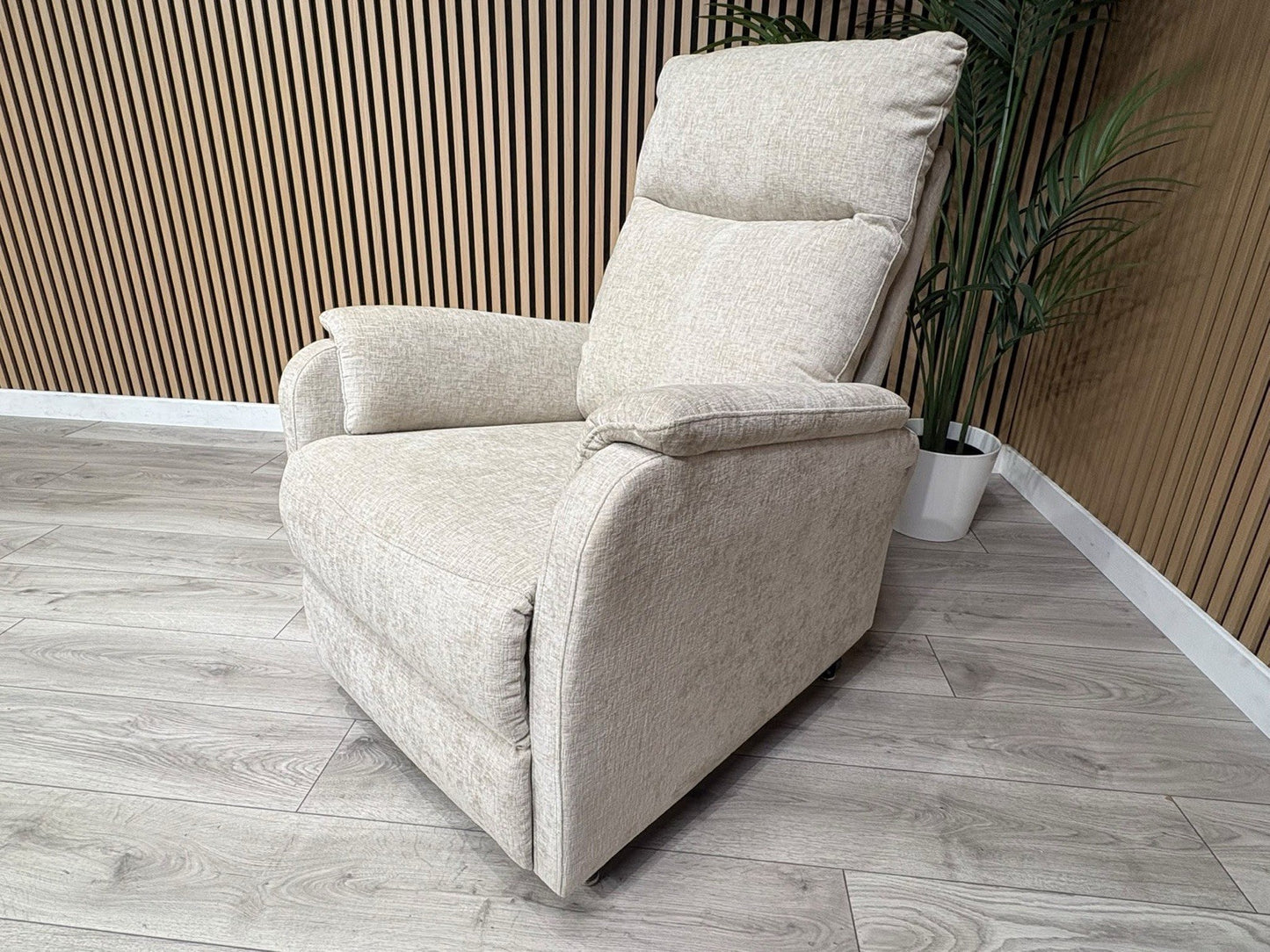 Furniture Village Fabric Rise & Recline Armchair, Linen - RRP £1299