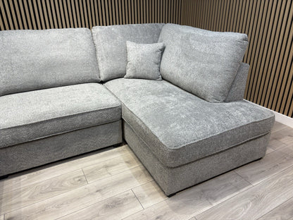 CARNABY Premium Fabric U Shaped Corner Chaise Sofa + Footstool - RRP £1,999
