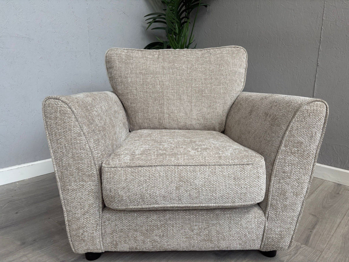 Furniture Village TABITHA Fabric Chair Armchair, Stone - RRP £995