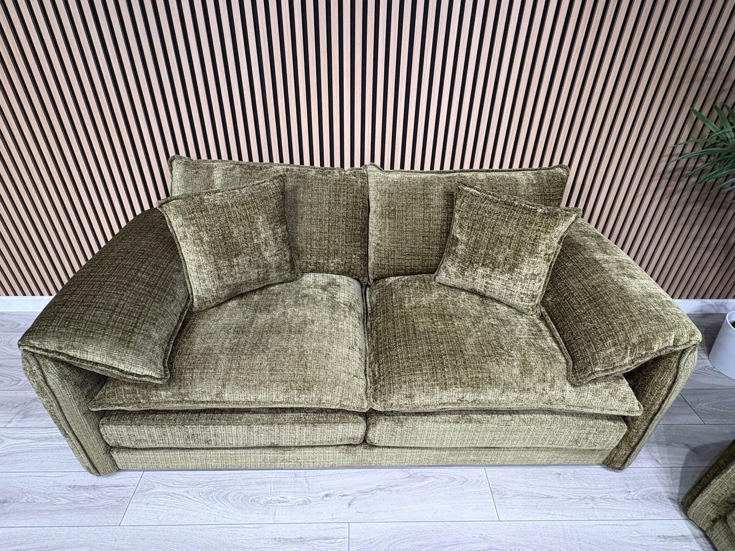 SOLICE Fabric 3 Seater + 2 Seater Sofa Set, Green - RRP £2,498