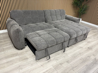 CAMDEN Premium Fabric RHF or LHF Chaise Sofa Bed with Storage - RRP £1595