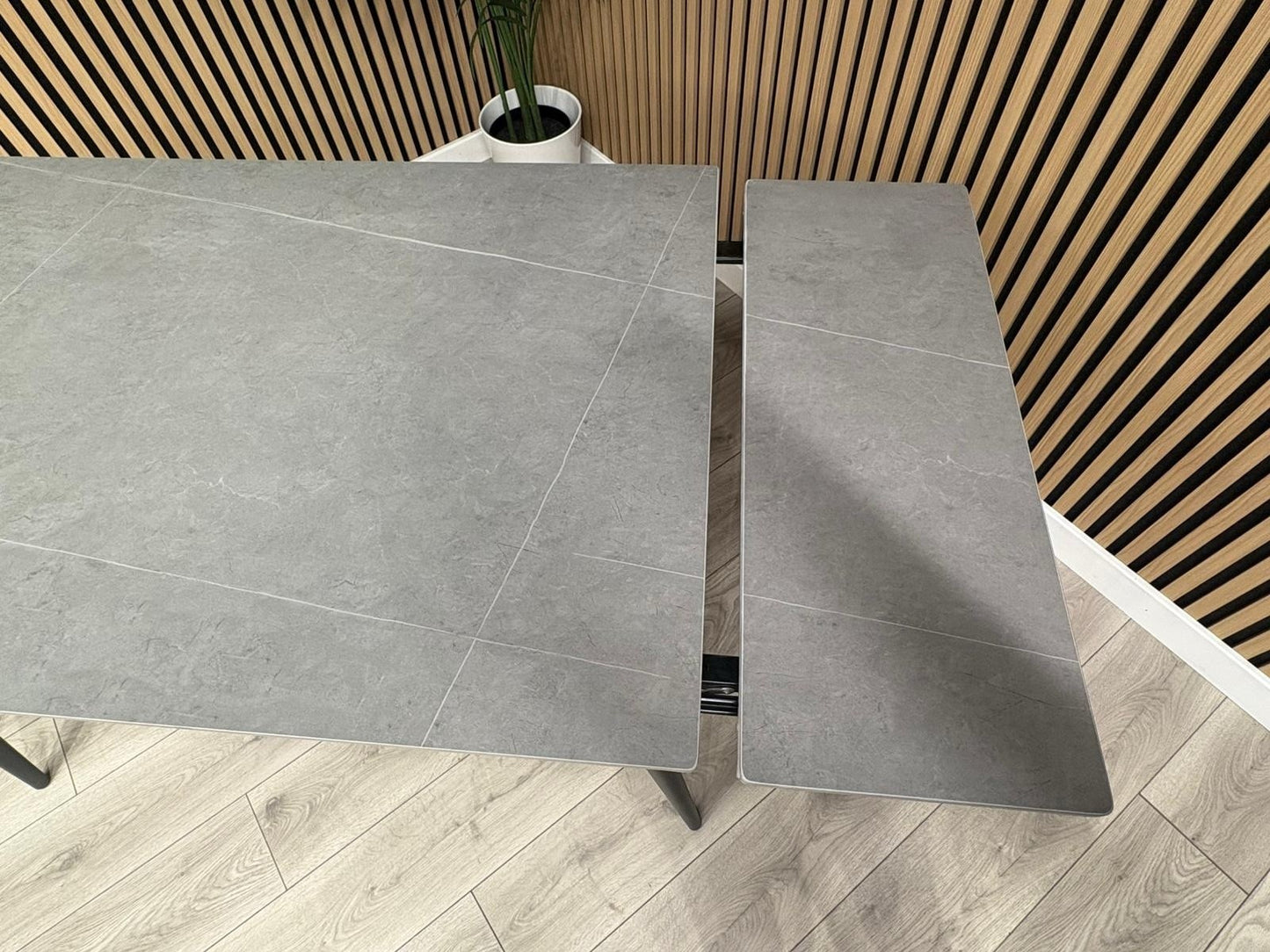 NEXT Sample - Verona Slate Effect Extendable Dining Table  - RRP £599