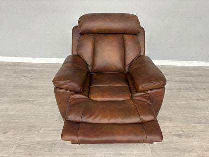 DFS Bravado Leather Power Recliner Armchair + Power Headrests - RRP £1,149