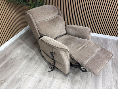 Furniture Village Fabric Rise & Recline Armchair, Mocha RRP £1499