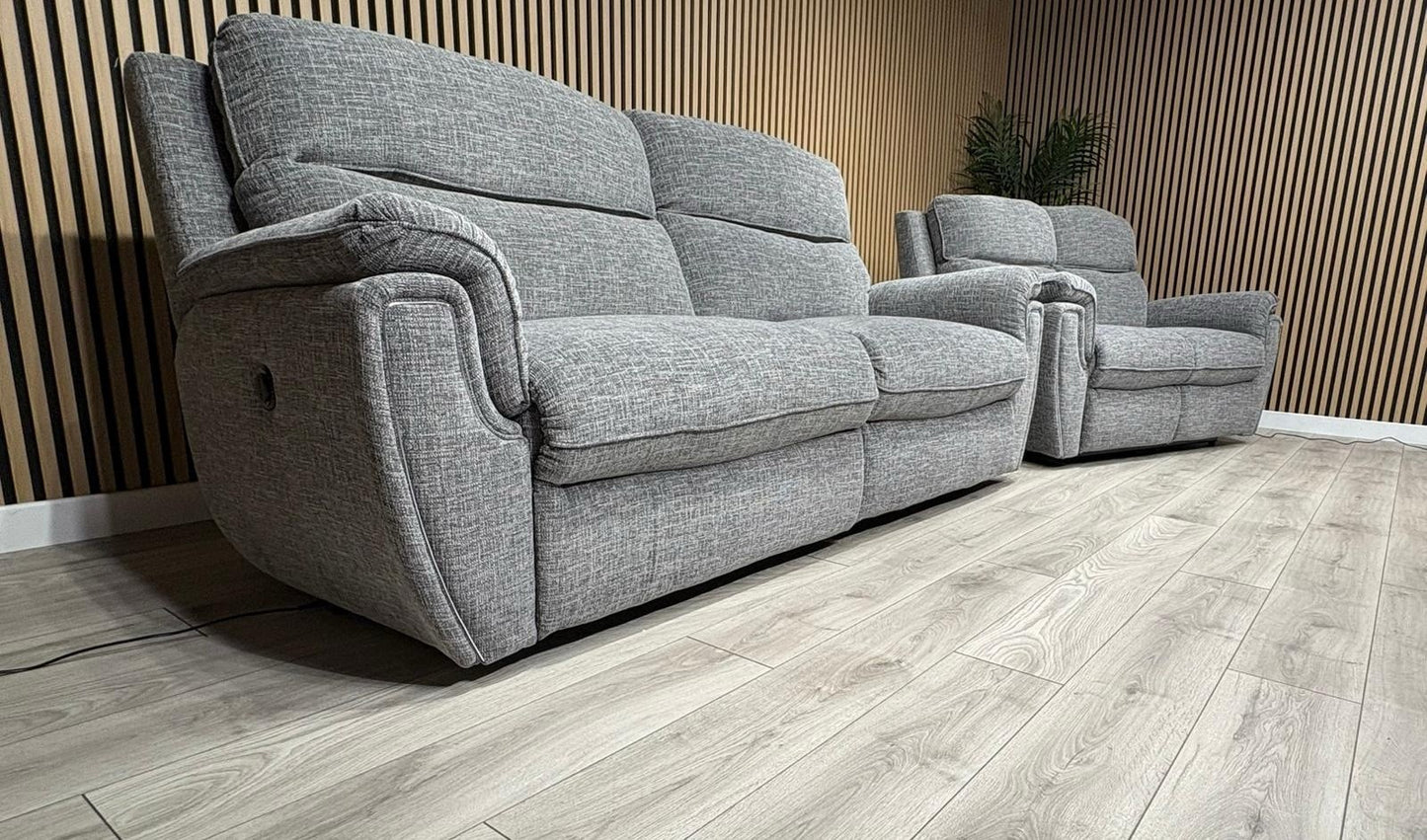 SCS Ashton Fabric Power Recliner 3 + 2 Seater Sofa Set - RRP £2998