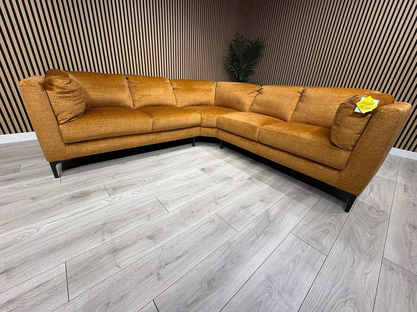 NEW Rene Fabric Corner Sofa, Amber - RRP £2495