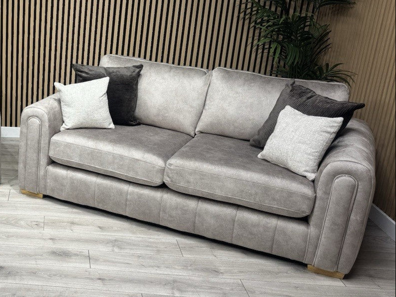 DEVINE Glamour Fabric 2 Seater Sofa Stone