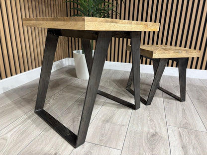 NEXT Sample - Geo Mango Wood Nest Of 2 Tables - RRP: £599